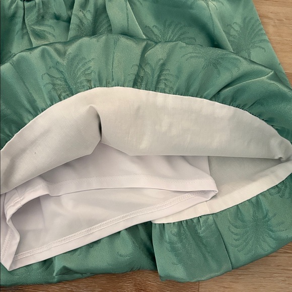 Show Me Your MUMU Piper Skort Dress | Green Palm Luxe Satin Small NWT NEW - Picture 7 of 10